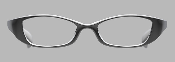 【 3D 】 プラスチック眼鏡フレームの 3Dデータ を無償配布致します。正面視。