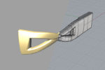 有機的な形状のサンプル3（眼鏡用部品・3DCADデータ作成）