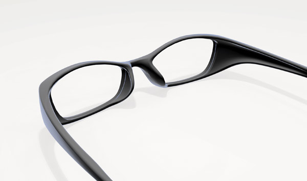 【 3D 】 プラスチック眼鏡フレームの 3Dデータ を無償配布致します。鼻パッド周辺。