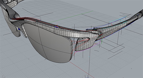 【3D】 眼鏡 のデザイン。Rhinocerosを使っての3Dデータの作成1。