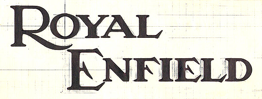 Royal Enfield のロゴ部分マスキング用に作成したロゴタイプ