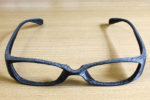 眼鏡（0.1mmピッチ・サポート有りでの造型・ABS）の造型テスト。成功例・正面から。