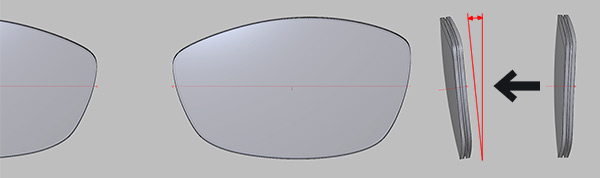 3Dデータ化した頭を元に、自分専用の眼鏡を作ってみる。枠傾斜について。