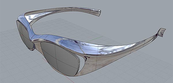 3Dデータ化した頭を元に、自分専用の眼鏡を作ってみる。完成寸前1。