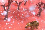 2019年 年賀として作成。桜吹雪はアニメーションさせています。
