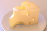 光が透ける様をCGで表現するには、ひと手間掛かります。柔らかく光の透けるチーズ（Blenderにてモデリング・レンダリング）。