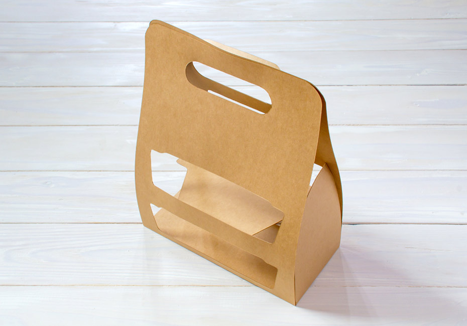 OKAMOCHI デリバッグ – レジ袋もプラスチック容器も使わない「使い捨ての岡持ち」紙だけで出来た岡持ちです。